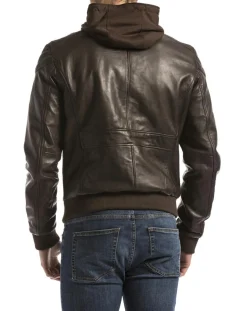 Veste en Cuir Maros marron