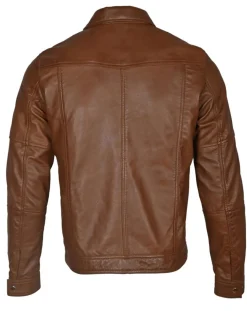 Veste en Cuir Micky cognac