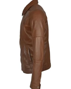 Veste en Cuir Micky cognac