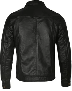 Veste en Cuir Micky noire