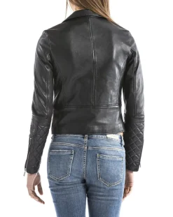 Veste en Cuir Nile noire