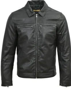 Veste en Cuir Niort noire