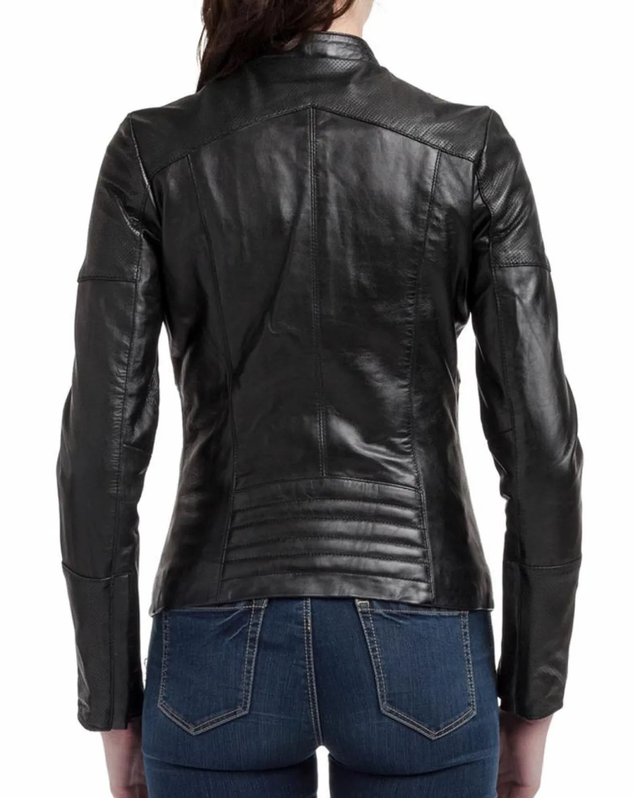 Veste en Cuir Nova noire