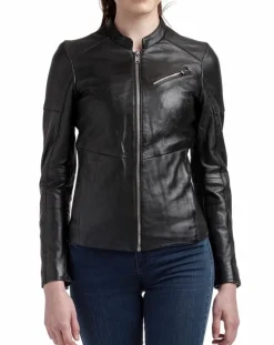 Veste en Cuir Nova noire