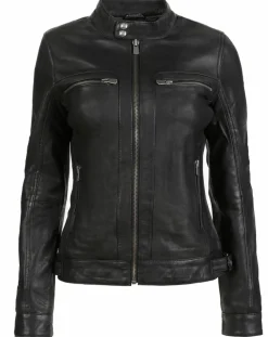 Veste en Cuir Nyra noire