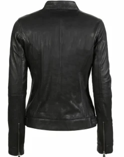Veste en Cuir Nyra noire