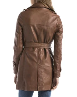 Veste en Cuir Oka cognac
