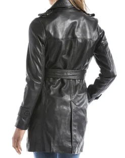 Veste en Cuir Oka noire