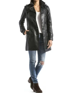 Veste en Cuir Oka noire