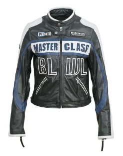 Veste en Cuir Oversize Fulvia noir/blanc