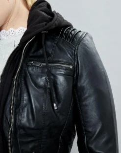 Veste en Cuir Pensacola noire