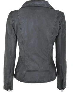 Veste en Cuir Polly vintage noir vintage