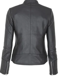 Veste en Cuir Rosalie noire