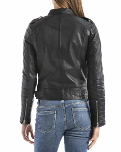 Veste en Cuir Sanaga noire