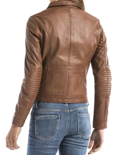 Veste en Cuir Savara cognac