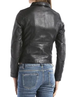 Veste en Cuir Savara noire