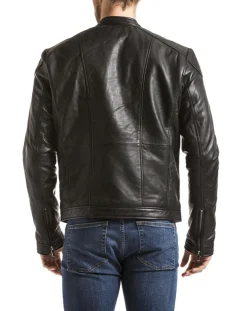 Veste en Cuir Tchar noire