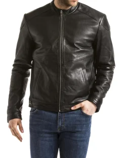 Veste en Cuir Tchar noire