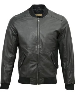 Veste en Cuir Theo noire