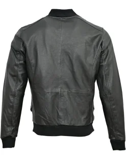 Veste en Cuir Theo noire