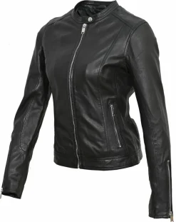 Veste en Cuir Tia noire