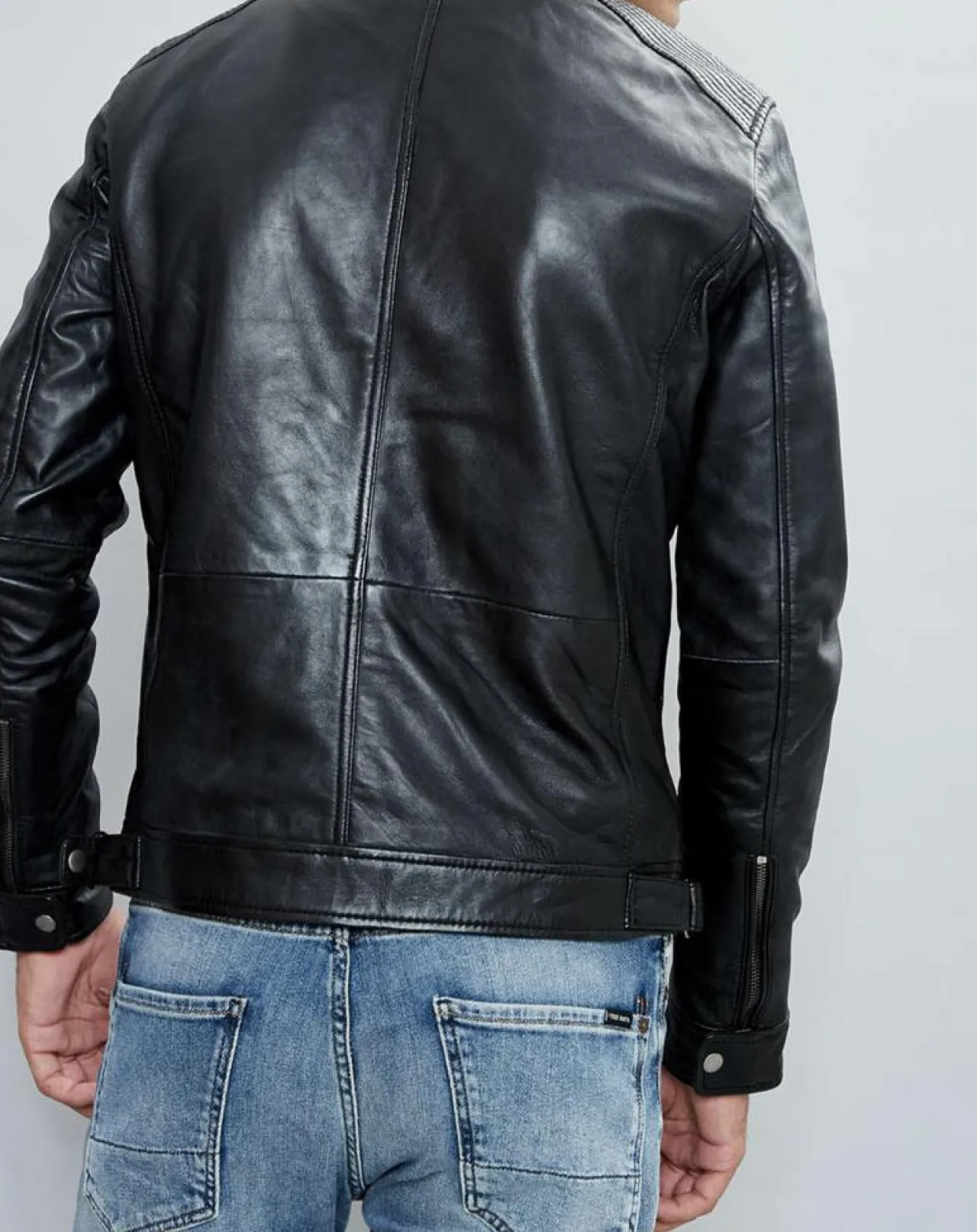 Veste en Cuir Timoty noire
