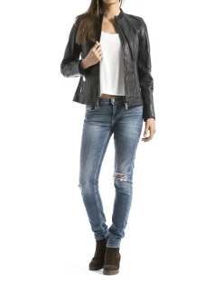 Veste en Cuir Varenne noire