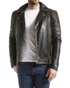 Veste en Cuir Varus marron vintage