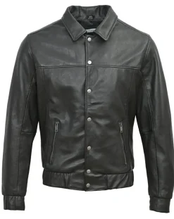 Veste en Cuir Yan noire