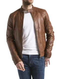 Veste en Cuir Yangtze cognac