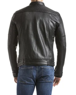 Veste en Cuir Yangtze noire