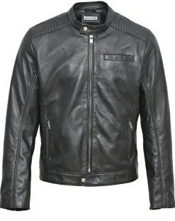 Veste en Cuir Zachary noire