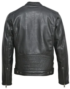 Veste en Cuir Zachary noire