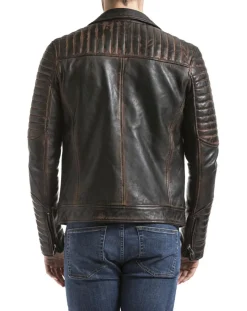 Veste en Cuir Zambezi noir vintage