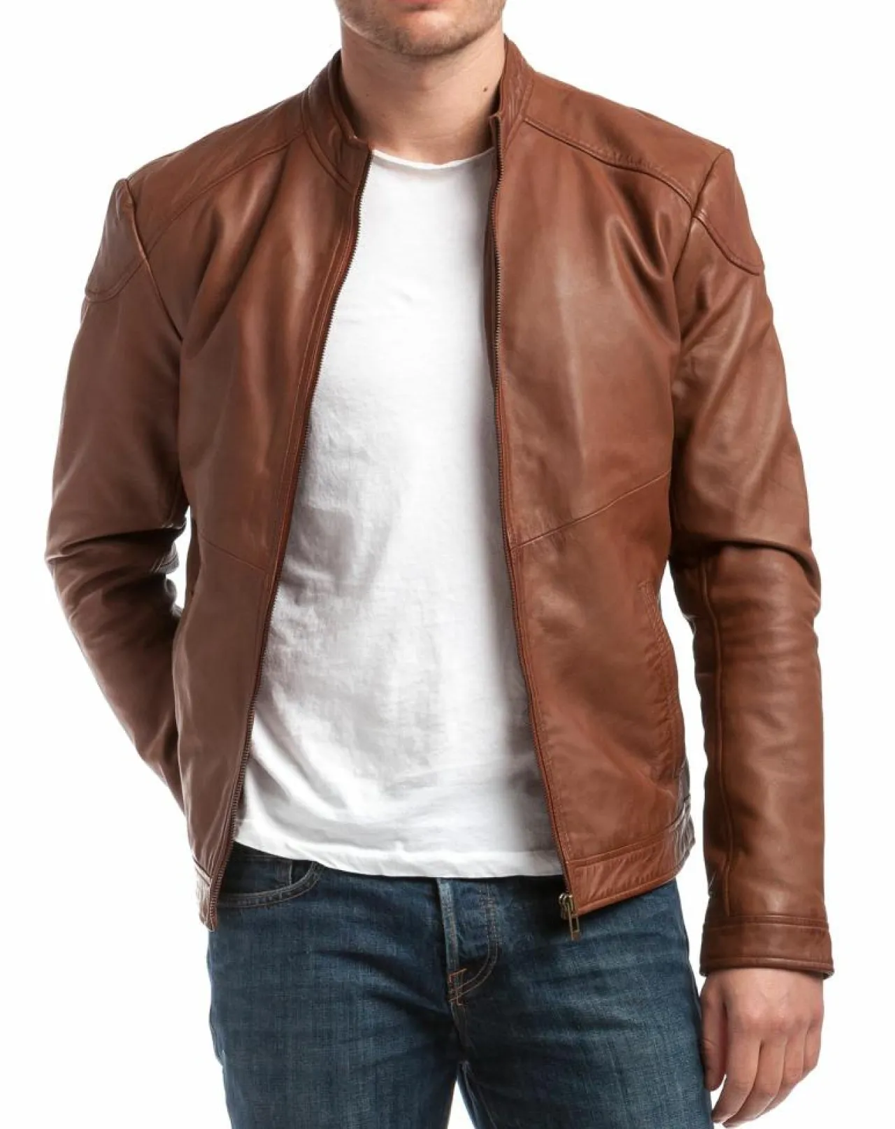 Veste en Cuir Zuzarte cognac