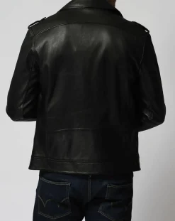 Veste en Cuir Zyler noire