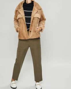 Veste en Fausse Fourrure Else camel