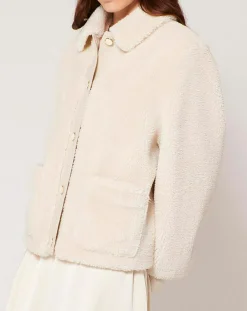 Veste en Fausse Fourrure Balian écrue