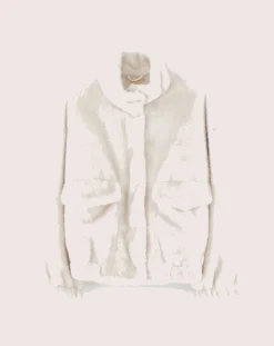Veste en fausse fourrure Enora crème