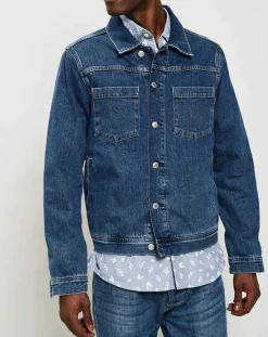 Veste en Jean bleu indigo