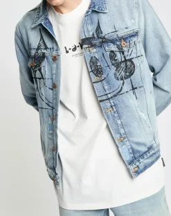 Veste en jean bleue