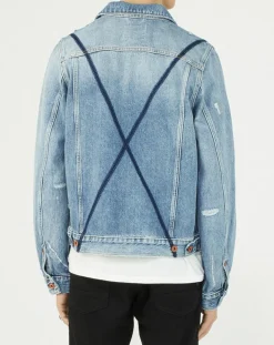 Veste en jean bleue