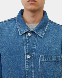 Veste en jean bleue