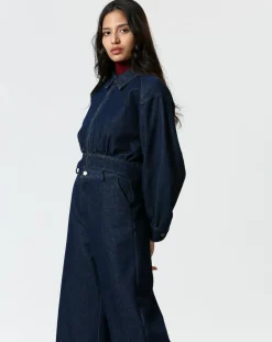 Veste en jean Salomé bleue