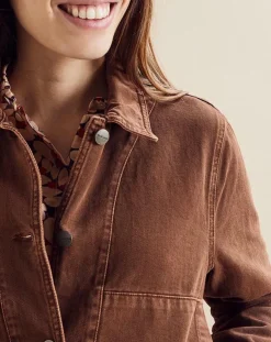 Veste en jean Up marron