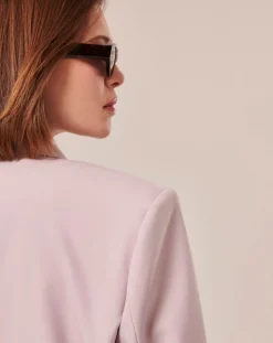 Veste en Laine froide mélangée parme