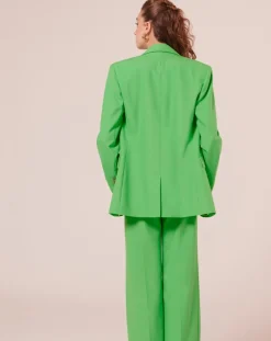 Veste en Laine froide mélangée verte