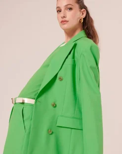 Veste en Laine froide mélangée verte