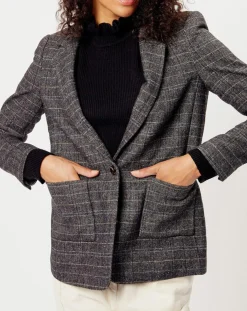 Veste en Laine mélangée Ava noire