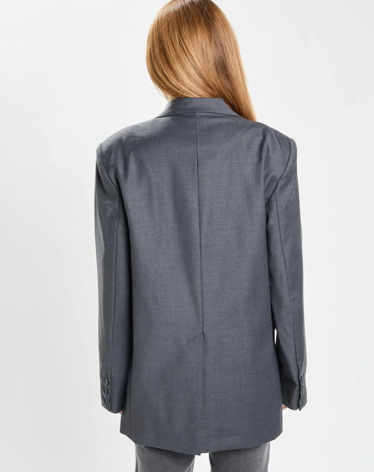 Veste en Laine mélangée Flannelle Sven 3 gris foncé